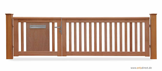 Gartentor ROOF - PREMIUM Holztore aus nordischer Lärche (FSC) oder astfreiem Mahagoni Hartholz (FSC).