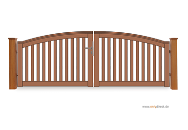 Gartentore Hartholz In Premium Qualitat Anfertigung Auch Nach Mass Natur Weiss Inkl Farbgarant
