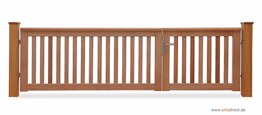 Gartentor ROOF - PREMIUM Holztore aus nordischer Lärche (FSC) oder astfreiem Mahagoni Hartholz (FSC).