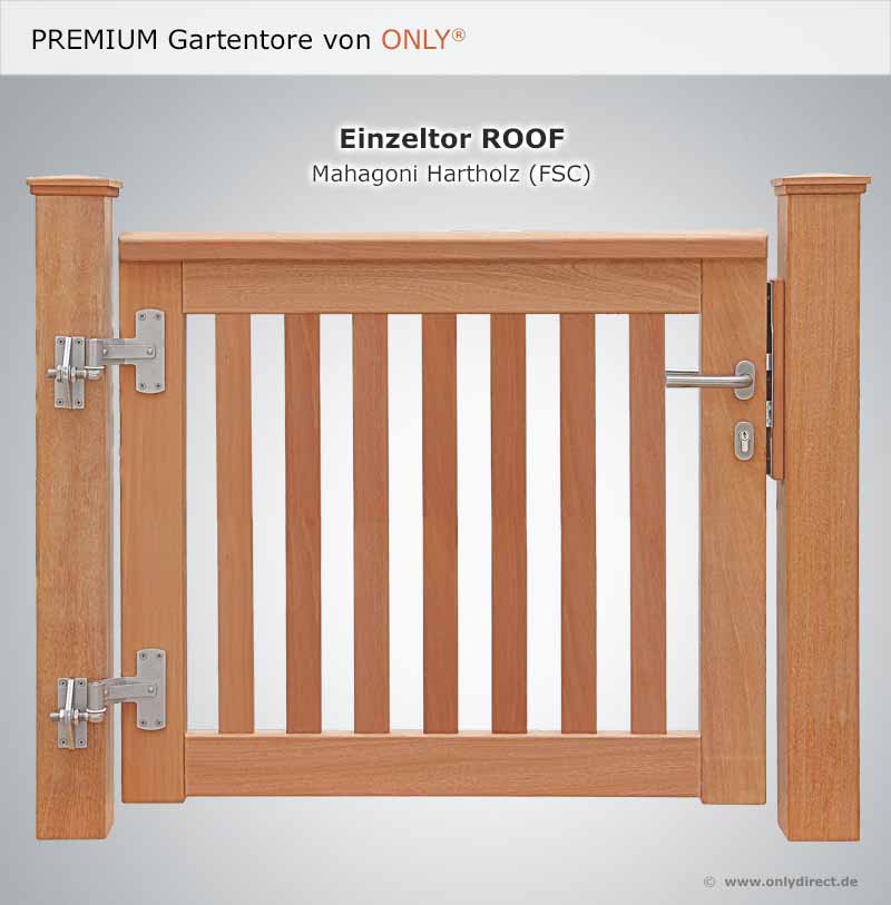 Sylter Gartentor Einzeltor ROOF - Qualitätsvorteil durch günsten Online-Vertrieb.