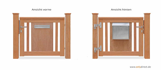 Gartentor ROOF - PREMIUM Holztore aus nordischer Lärche (FSC) oder astfreiem Mahagoni Hartholz (FSC).