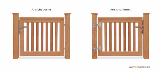 Gartentor ROOF - PREMIUM Holztore aus nordischer Lärche (FSC) oder astfreiem Mahagoni Hartholz (FSC).