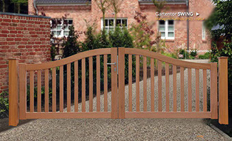 Einfahrtstore aus FSC Hartholz - Gartentore Made in Germany in Tischlerqualität