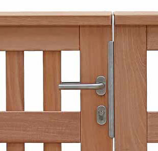 Türgriffe + Zubehör Gartentor komplett aus rostfreiem Edelstahl