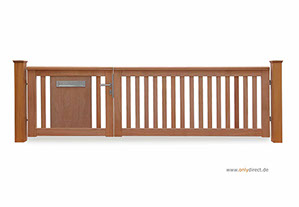 Gartentor ROOF - PREMIUM Holztore aus nordischer Lärche (FSC) oder astfreiem Mahagoni Hartholz (FSC).