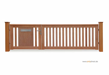 Gartentor ROOF - PREMIUM Holztore aus nordischer Lärche (FSC) oder astfreiem Mahagoni Hartholz (FSC).