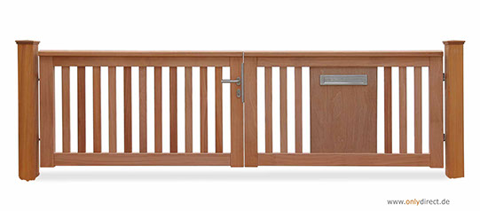 Gartentor ROOF - PREMIUM Holztore aus nordischer Lärche (FSC) oder astfreiem Mahagoni Hartholz (FSC).