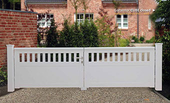 Gartentore nach Maß gefertigt - Holztor CUBE closed direkt online bestellen