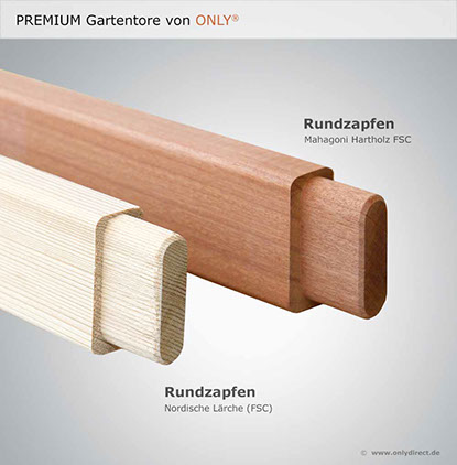 Gartentore von ONLY - Tischlerqualität mit Rundzapfen.