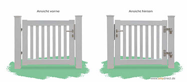 Holztor - Garten CUBE open - FSC Mahagoni Holz - Edelstahl-Zubehör