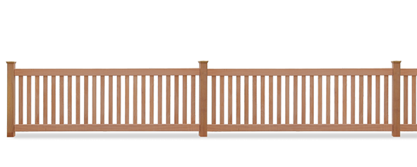 Weißer Gartenzaun - Friesenzaun Mahagoni Hartholz FSC mit Satteldach