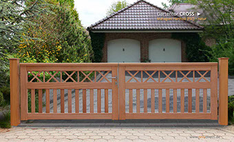 Mahagoni Holztore - Gartentore Maßanfertigung - Made in Germany