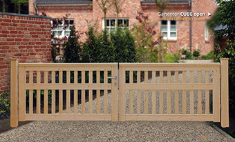 Anspruchsvolle Holztore für Ihren Garten - Maßanfertigung - Edelstahl-Zubehör