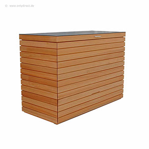 Kissenbox YORK - FSC Eukalyptus Hartholz - Größe S - Hartholz Natur geölt