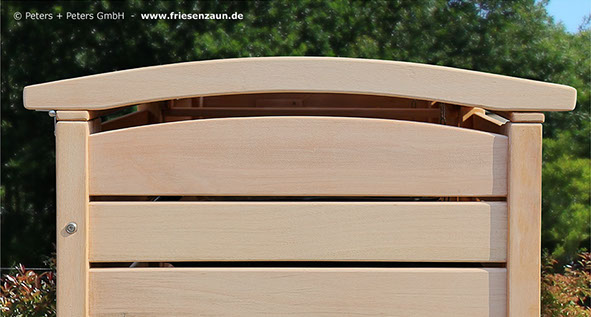 Mülltonnen Sichtschutz aus astfreiem Hartholz - Mülltonnenbox CLASSIC