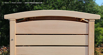 Mülltonnen Sichtschutz aus astfreiem Hartholz - Mülltonnenbox CLASSIC