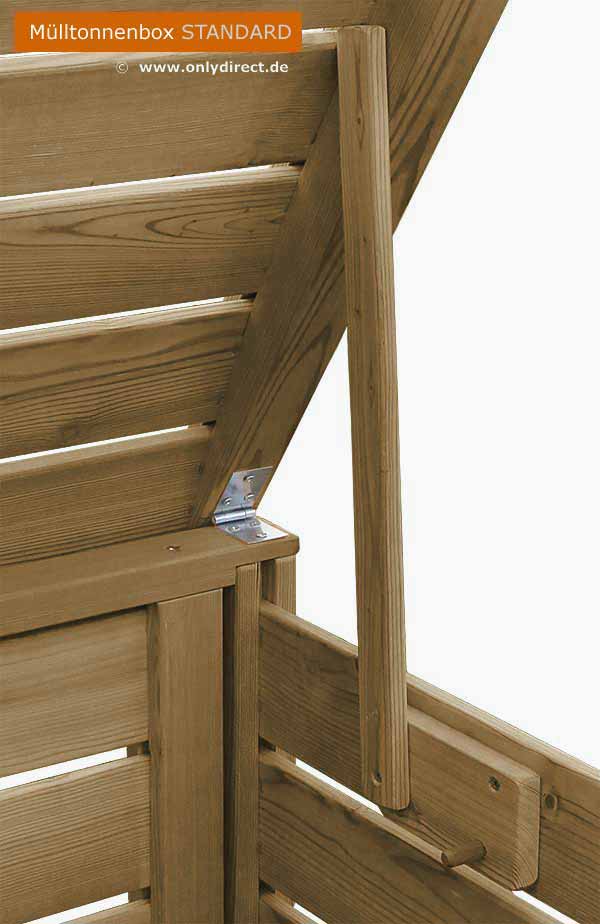 120 + 240 Liter Müllbox STANDARD - asiatische Zeder FSC - braun gebeizt - Mülltonnenboxen Online kaufen - Preisvorteil durch Direktvertrieb.