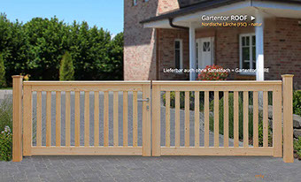 Gartentore nach Maß - Holztore aus nordischer Lärche